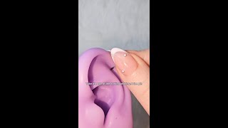 How to put on flat back stud earrings with long nails 🤩 [upl. by Leribag70]