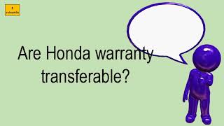 Are Honda Warranty Transferable [upl. by Forkey58]