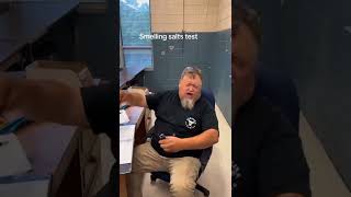 Smelling salts test 😂 shorts fyp funny fypシ゚viral tiktok memes explore shortsvideo [upl. by Linell]