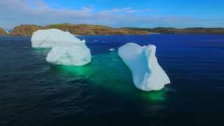 Iceberg Alley Twillingate 2016 Drone Footage of Icebergs Newfoundland amp Labrador Canada [upl. by Collum35]