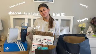 16TH BIRTHDAY HAUL Uggs adidas Abercrombie Stanley [upl. by Nueormahc]