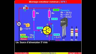 Transistors Bipolaires ♥️Montage Emetteur Commun♥️ Transistor 🖋NPN🖋 [upl. by Soren]