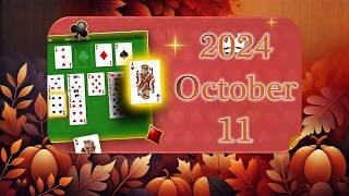 Microsoft FreeCell Daily Challenge Solution 2024 October 11 [upl. by Brig107]