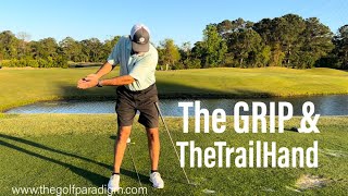 The GRIP How to hold it with your Trail Hand  The Golf Paradigm [upl. by Binnie593]