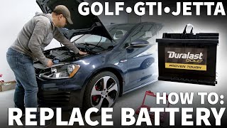 2016 GTI Battery Replacement MK7  Replace Car Battery on Volkswagen GTI Golf Jetta MQB Platform [upl. by Flossy719]