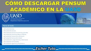 Como descargar Pensum Académico UASD  100 Seguro [upl. by Horner382]