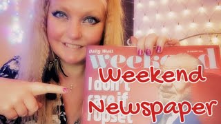 Weekend Newspaper ASMR Newspaper Page Turning ASMR Newspaper Sounds ASMR Page Flipping [upl. by Brawley]