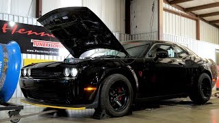 1013 Rear Wheel HP Hennessey Demon Dyno Testing [upl. by Idaf]