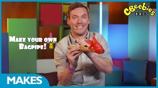 CBeebies Makes  How to make a rubber glove bagpipe [upl. by Boyse]