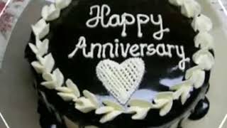 Happy Anniversary Cake Photos and Wedding Song Wishing [upl. by Darla732]