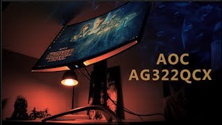 AOC AG322QCX Review  32 Inch 1440p 144Hz Gaming Monitor with Freesync and a VA Panel [upl. by Orsay]