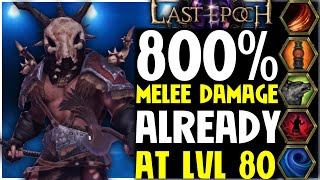 Last Epoch Lightning Swipe Crit Beastmaster 800 Melee Damage At Lvl 80  Road to 10 [upl. by Kolnick]