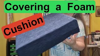 How to sew a boxy cushion cover with zipper for foam insert [upl. by Dahraf795]