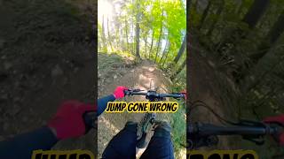 Unclipped when I jumped … 🫠mtb downhill mtblife jump bike mtbcrash [upl. by Shig]