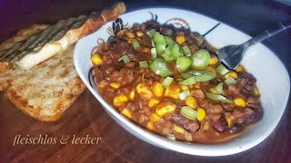 Chili sin Carne Vegan RezeptVegan Chili mit LinsenChili Vegan RecipeVegan Chili with Lentils [upl. by Ettenwahs]