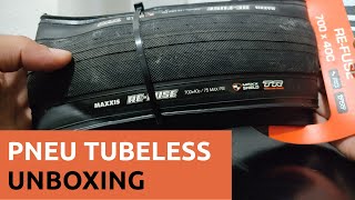 PNEU TUBELESS MAXXIS REFUSE 700X40C PARA ASFALTO  UNBOXING [upl. by Aihsekram]