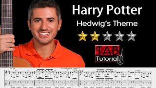 Hedwigs Theme from Harry Potter  Fingerstyle guitar tutorial  sheet amp tab [upl. by Corneille]