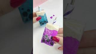 easy DIY boba paper squishy  how to make squishy pen  fati craft world [upl. by Doane]