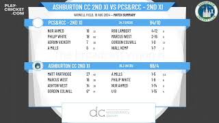 Ashburton CC 2nd XI v Plymouth Civil Service and Roborough CC PCSampRCC  2nd XI [upl. by Suilmann553]