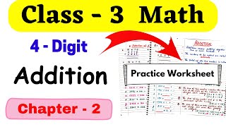 Class 3 Maths Addition  Class 3 Maths Worksheet Addition Worksheet for Grade 3  Class 3 Worksheet [upl. by Alysoun]