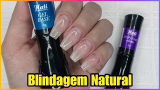 Como Fazer Blindagem em Unhas Naturais com Top Coat Gel [upl. by Etnud]