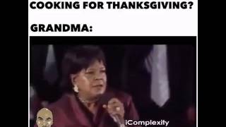 Grandma Thanksgiving Rap Song quotBeans Greens Potatoes Tomatoesquot Lyrics [upl. by Marelya797]