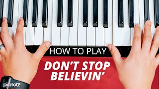 How to Play quotDont Stop Believinquot by Journey Piano Lesson  PDF sheet music [upl. by Harte269]