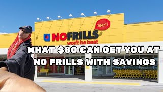 NO FRILLS GROCERY RUN  What 80 can buy at the grocery store  Weekly Deals [upl. by Arzed]