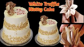 1 12 kg white chocolate truffle nutty cake വൈറ്റ് ട്രഫിൾ കേക്ക് white truffle cake nutty cake [upl. by Thom]