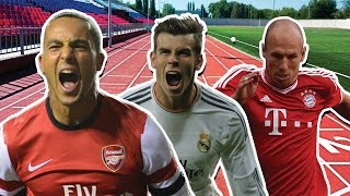 Fastest Footballers XI  Bale Walcott amp Bellerin [upl. by Ethelind]