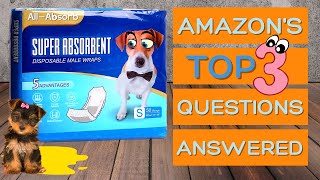 Best Dog Diapers  AllAbsorb Dog Wraps  Top 3 Questions Answered [upl. by Nagek870]