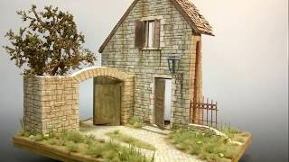 VILLAGE DIORAMA BASE MINIART  Tank Scalemodel diorama [upl. by Nosloc]