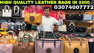 High Quality Leather Bags For 2200 WhatsApp 03074007772fashion [upl. by Anilek]