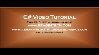 Part 43 C Tutorial Exception handling abuse [upl. by Clo]