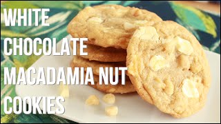 White Chocolate Macadamia Nut Cookies  Homemade Cookie Recipe [upl. by Ardnikat609]