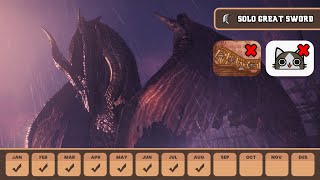 I try to Solo Great Sword VS Fatalis 1x Every Month Until 2025  AUGUST 2024 monsterhunter mhw [upl. by Ham632]