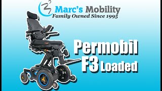 Permobil F3 version 1  Loaded with 12quot Seat Lift  High Speed  Review  4927 [upl. by Ramos]