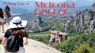 Walking tour Meteora Greece Μετέωρα [upl. by Dupin]