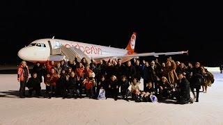 airberlin A320 Polar Night Flight Operation and landing into Longyearbyen [upl. by Lemire575]