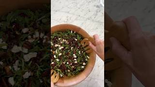 My Arugula Salad🥗 saladrecipe healthyaging healthyrecipes holidays holidayrecipe dinnerideas [upl. by Dimitry9]