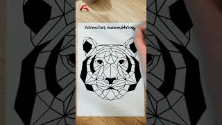 🐯 DIBUJOS Geométricos  TIGRE ✍️ [upl. by Nolyak]