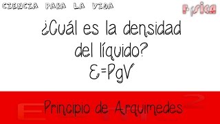 Principio de Arquímedes Cálculo de la densidad del liquido [upl. by Amled]