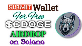 Cyber Doge on Solana  Submit Wallet for Grab Free CDOGE Airdrop [upl. by Morrill22]