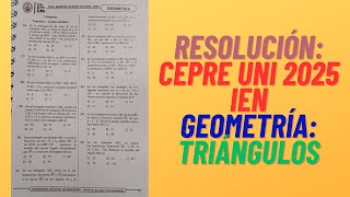 CEPRE UNI  IEN 2025  Geometría Triángulos [upl. by Eibber]