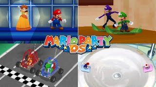 Mario Party DS  All Duel Minigames [upl. by Jariv]