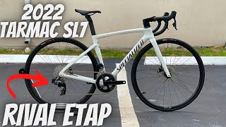 NEW 2022 SPECIALIZED TARMAC SL7 COMP SRAM RIVAL ETAP AXS WHITE COLOR 4800 [upl. by Brenner]