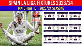 La Liga Fixtures Today ¦ Laliga 20232024 Upcoming Fixtures Matchday 10  Sevila vs Real Madrid [upl. by Ainak311]