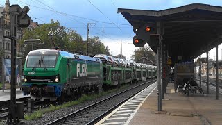 Fürth Bayern Hbf Doppeleinfahrt SBahn amp FTX ICE 🌥️🌧️tropfender KLV Zug lange Güterzüge [upl. by Vano]