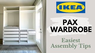 IKEA Wardrobe Tips  How to Build an IKEA Pax Wardrobe Part 1 [upl. by Trilbie]