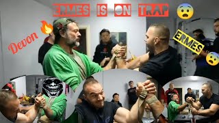 Devon Larrat vs Ermes Gasparini practice match in 2024armwrestling devon devonlarratt power [upl. by Dagny610]